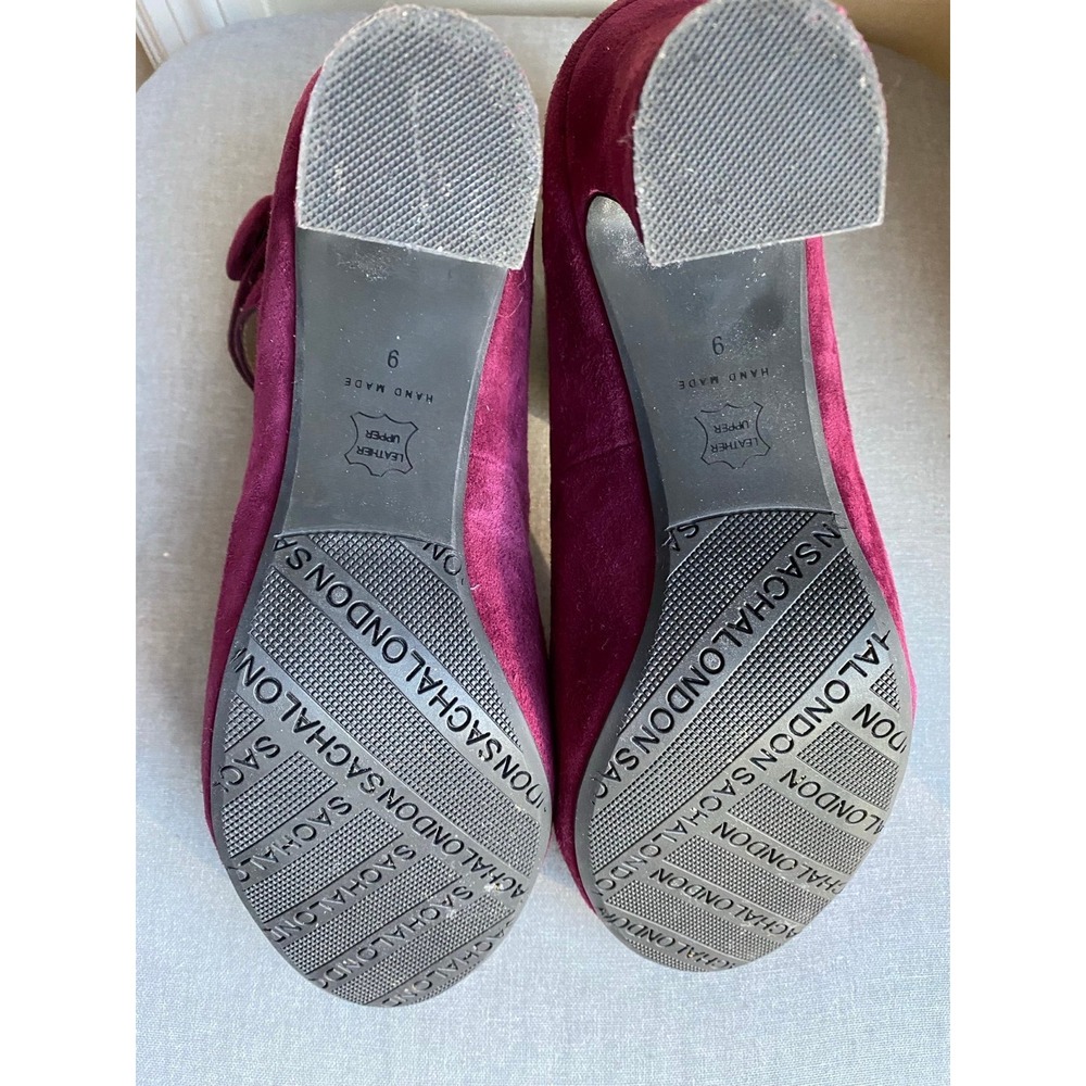 Sacha London Shoes 3" Heels Adjustable Strap Red Burgundy New 9 Platform Pump s5 - Picture 5 of 10